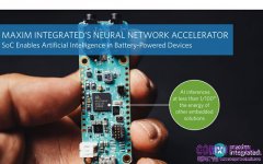 Maxim Integrated推出神經網路加速器晶片，在電池供電設備中實現IoT人工智慧