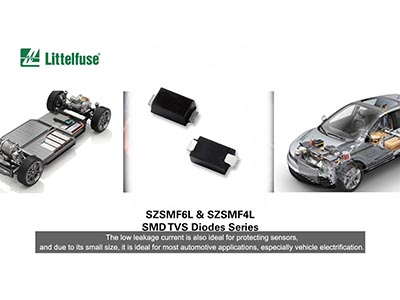 Littelfuse 推出 600 W SZSMF6L 系列，擴充汽車用 TVS 產品陣容，提供高能量瞬變保護
